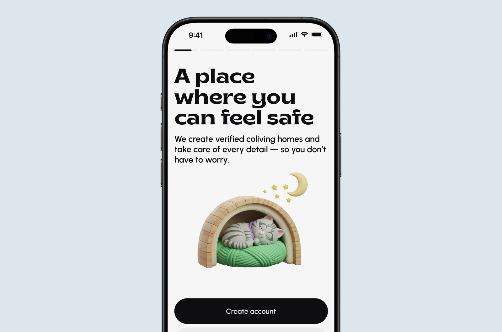 Ecopart onboarding screen: feel safe before you commit